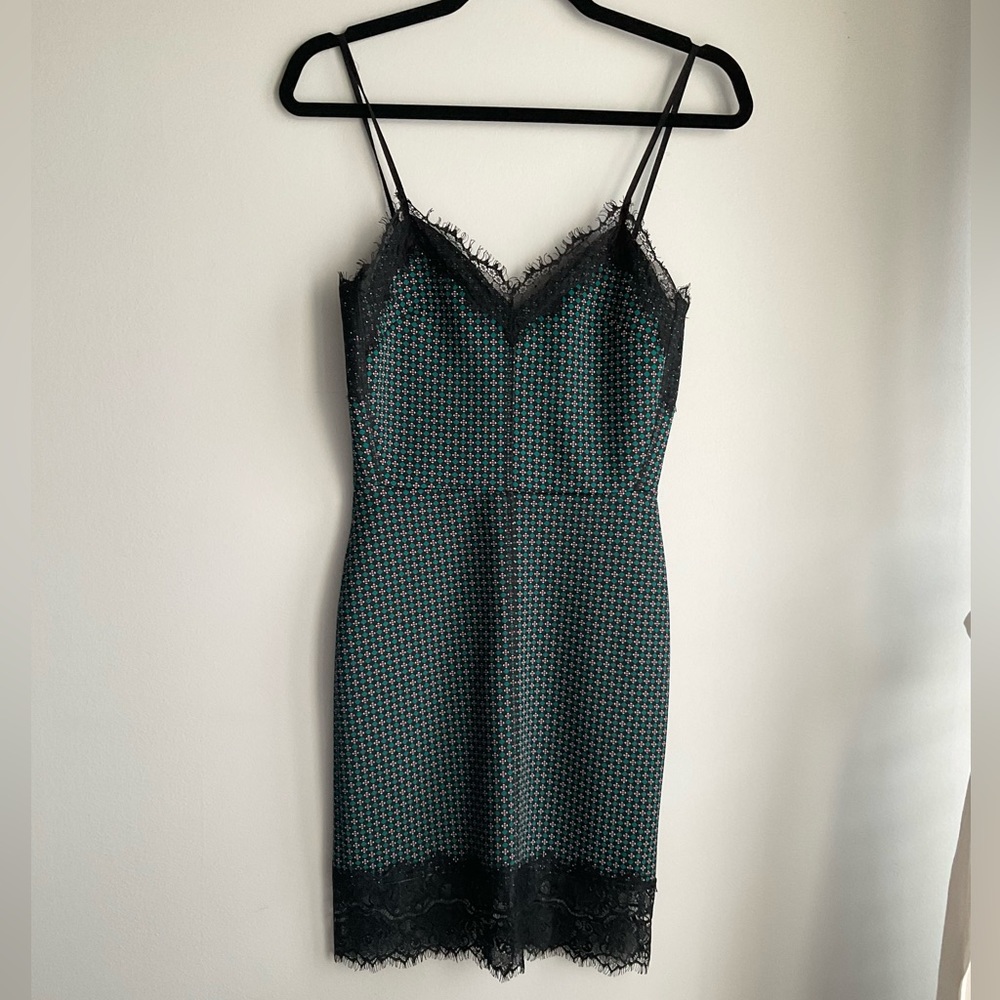 Zara Lace Spaghetti Strapped V-neck Bodycon Dress